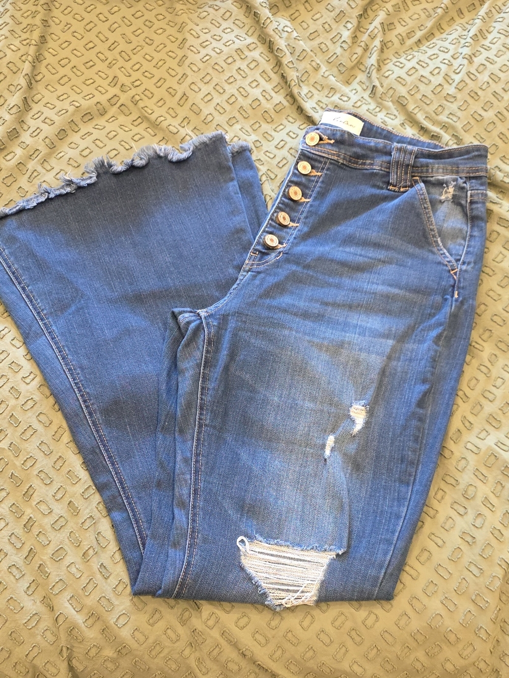 Kancan Raw Hem Flares